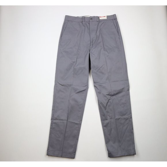 Deadstock Vtg 50s 60s Streetwear Mens 38x34 Cuffed Work Mechanic Pants Gray USA